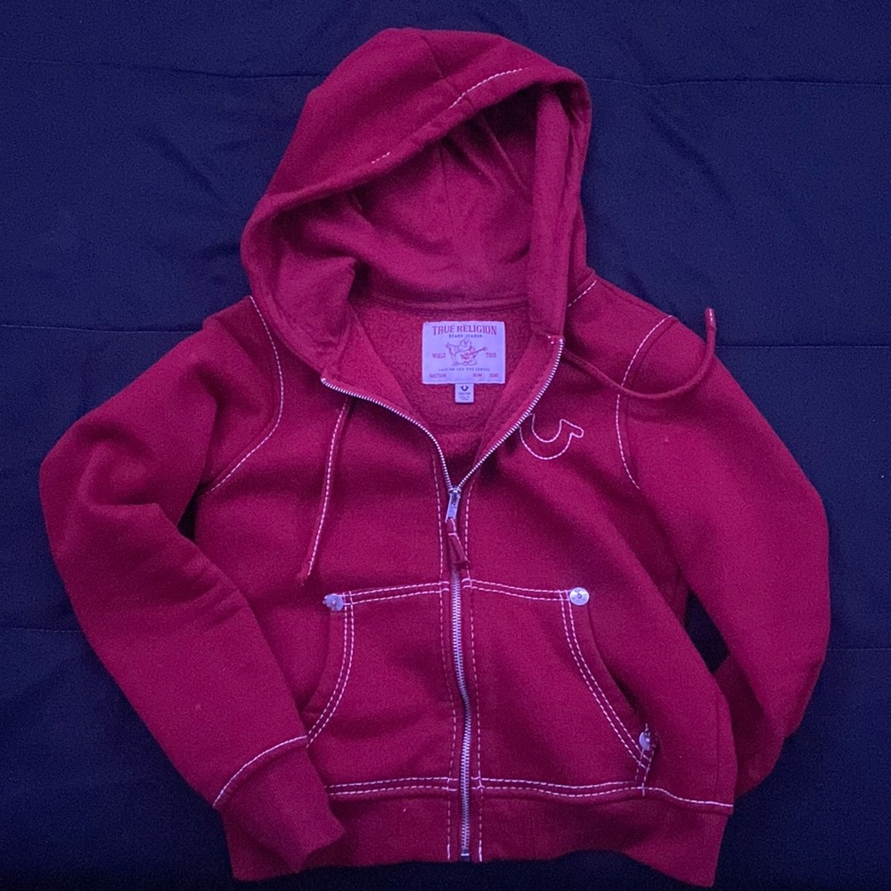 REAL true religion mini xs red jacket